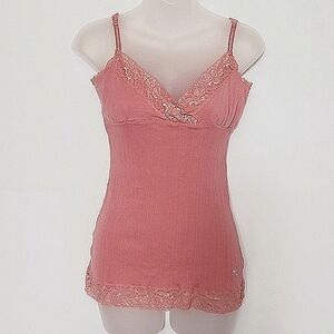 3 for $25- 725 Peach Camisole Top with Lace Detail, Size L